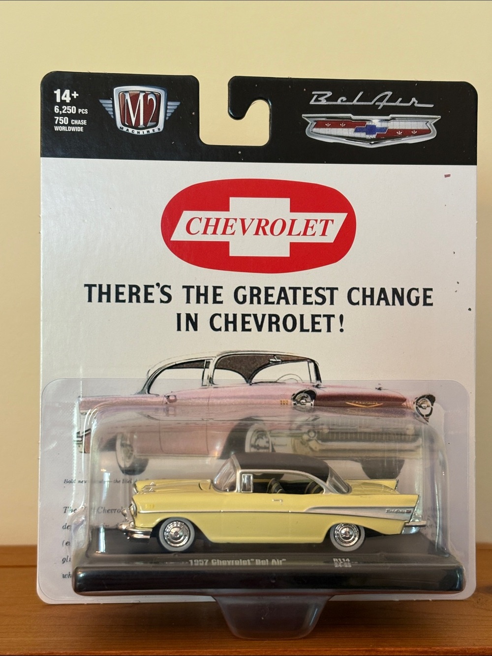 Chevrolet 1957 Bel Air Diecast Car - Yellow & Black